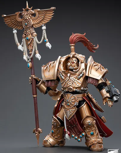 Adeptus Custodes Vexilus Praetor in Allarus Terminator Armour Phelam Tolguror 1/18 Scale | Warhammer 40K | Joy Toy 