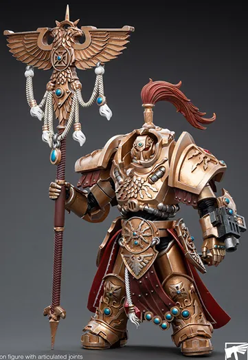 Adeptus Custodes Vexilus Praetor in Allarus Terminator Armour Phelam Tolguror 1/18 Scale | Warhammer 40K | Joy Toy 