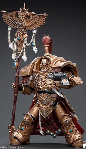 Adeptus Custodes Vexilus Praetor in Allarus Terminator Armour Phelam Tolguror 1/18 Scale | Warhammer 40K | Joy Toy 