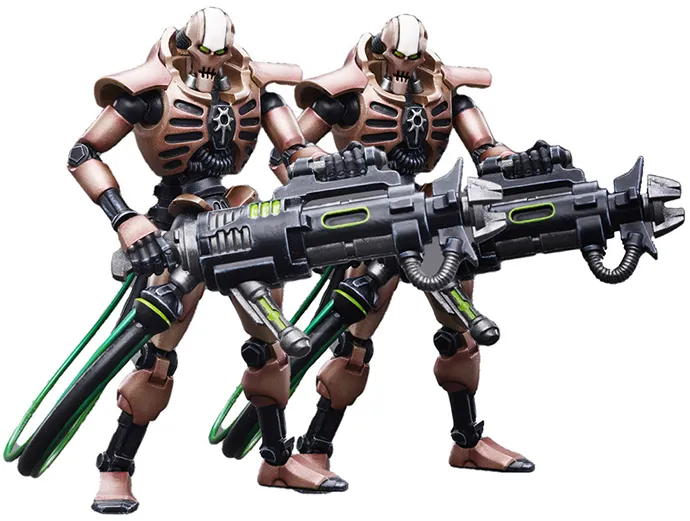 Necrons Szarekhan Dynasty Immortal with Tesla Carbine Set of 2 1/18 Scale | Warhammer 40K | Joy Toy