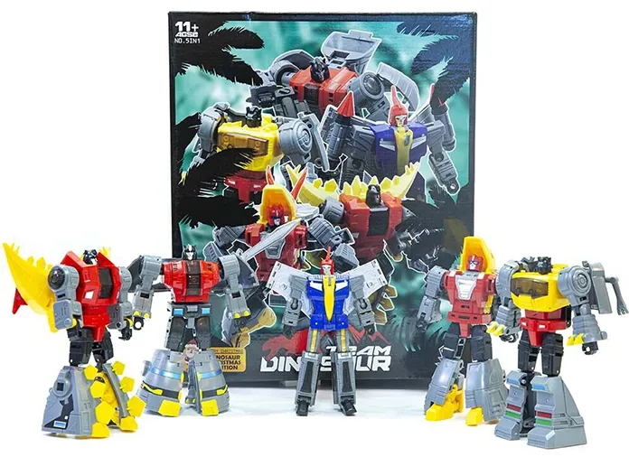 Team Dinosaur Christmas Edition Set of 5 | Mech Fans Toys