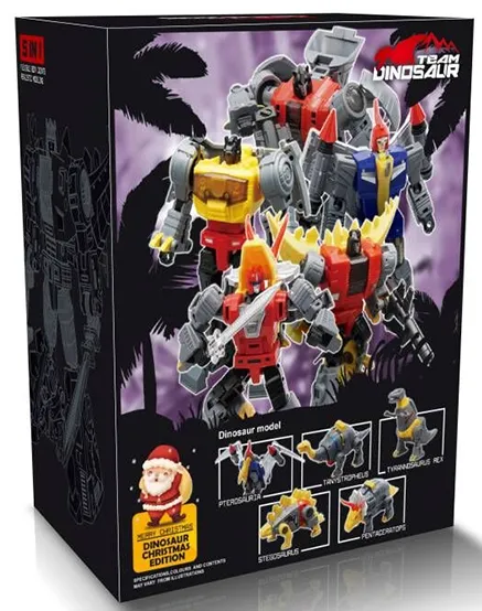 Team Dinosaur Christmas Edition Set of 5 | Mech Fans Toys
