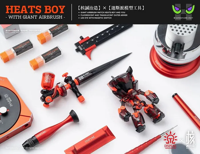 Heats Boy with Giant Airbrush Black Version | Earnestcore Craft