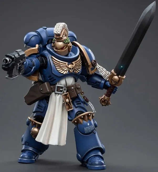 Ultramarines Primaris Company Champion Brother Parnaeus 1/18 Scale | Warhammer 40K | Joy Toy