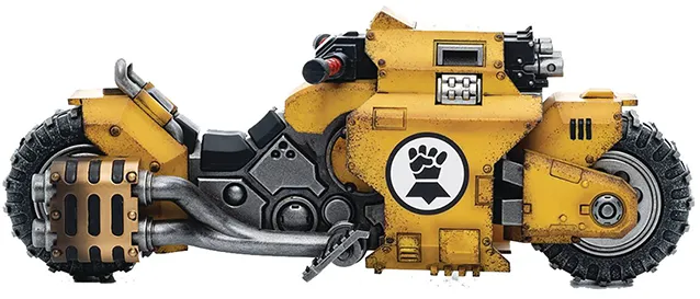 Imperial Fists Raider-Pattern Combat Bike 1/18 Scale | Warhammer 40K | Joy Toy