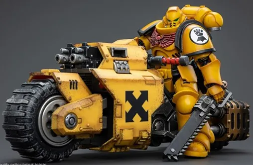 Imperial Fists Raider-Pattern Combat Bike 1/18 Scale | Warhammer 40K | Joy Toy