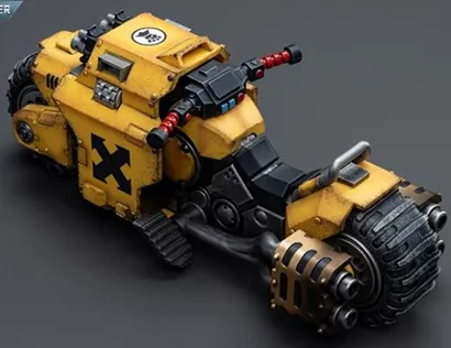 Imperial Fists Raider-Pattern Combat Bike 1/18 Scale | Warhammer 40K | Joy Toy