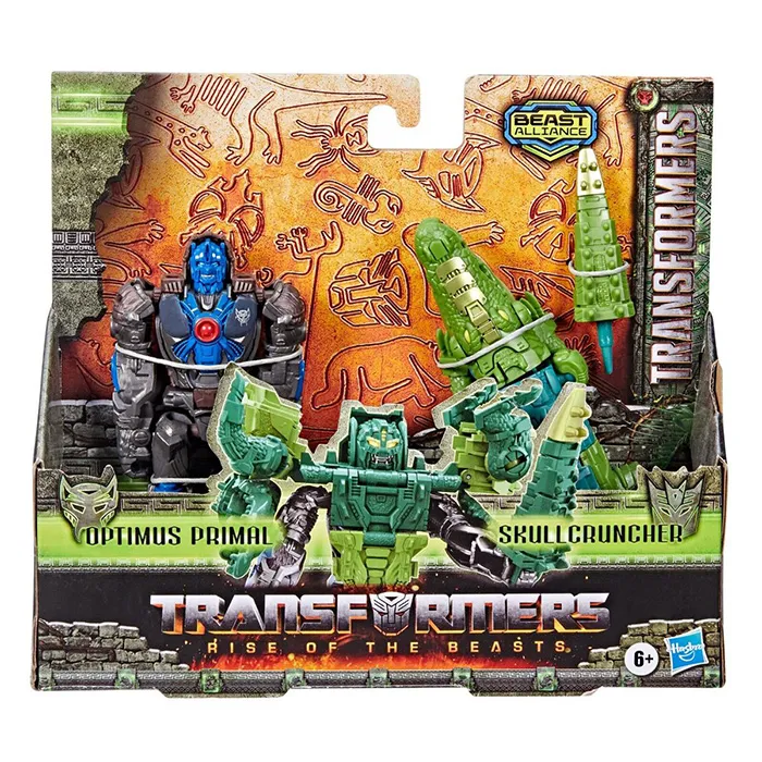 Optimus Primal and Skullcruncher Beast Combiner 2-Pack | Beast Alliance | Transformers: Rise Of The Beasts