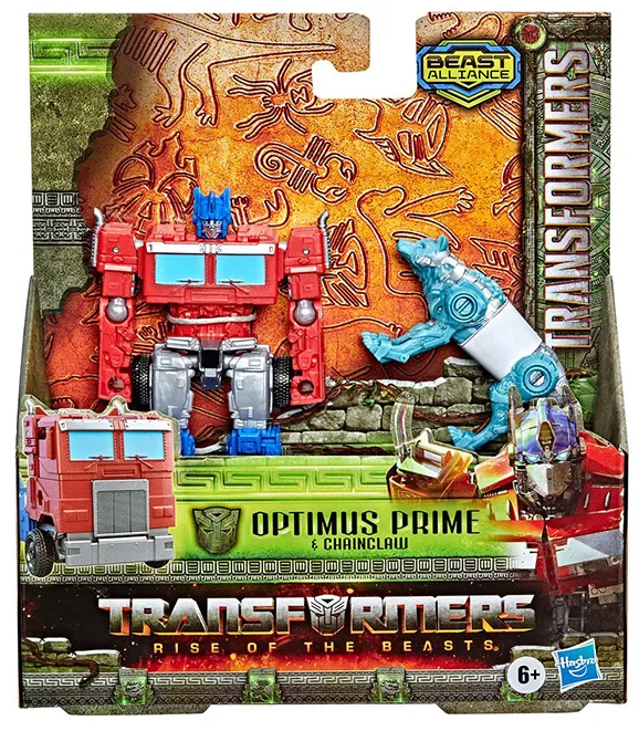 Optimus Prime and Chainclaw Beast Weaponizer 2-Pack | Beast Alliance | Transformers: Rise Of The Beasts