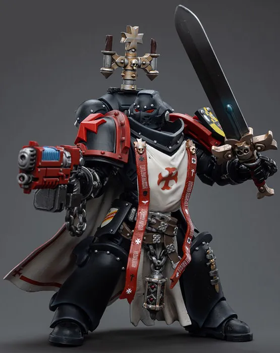 Black Templars Sword Brethren Brother Lombast 1/18 Scale | Warhammer 40K | Joy Toy 