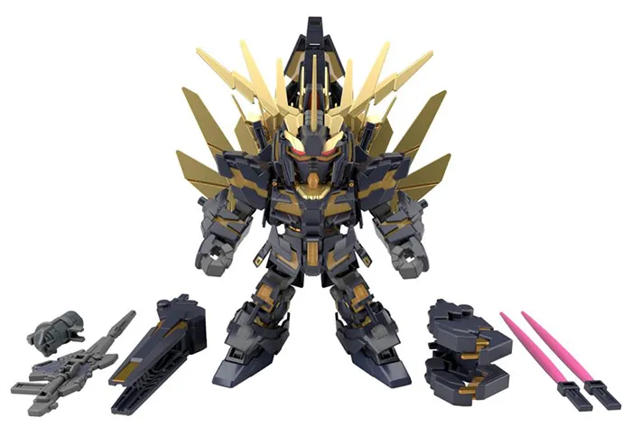Unicorn Gundam Unit 2 Banshee Destroy Mode and Banshee Norn Parts Set SD Gundam Cross Silhouette Model Kit | Mobile Suit Gundam | Bandai Spirits