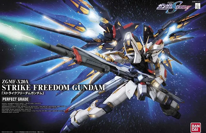 Strike Freedom Gundam Perfect Grade 1/60 Scale Model Kit | Mobile Suit Gundam SEED Destiny | Bandai Tamashii Nations
