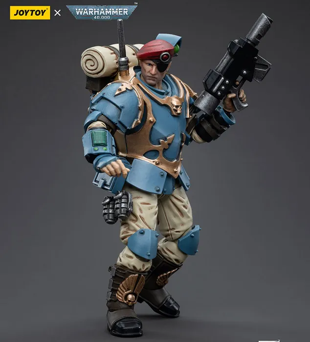 Astra Militarum Tempestus Scions Command Squad 55th Kappic Eagles Banner Bearer 1/18 Scale | Warhammer 40K | Joy Toy