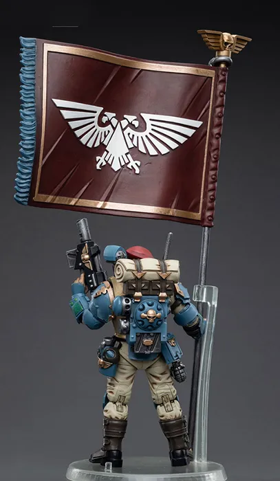 Astra Militarum Tempestus Scions Command Squad 55th Kappic Eagles Banner Bearer 1/18 Scale | Warhammer 40K | Joy Toy
