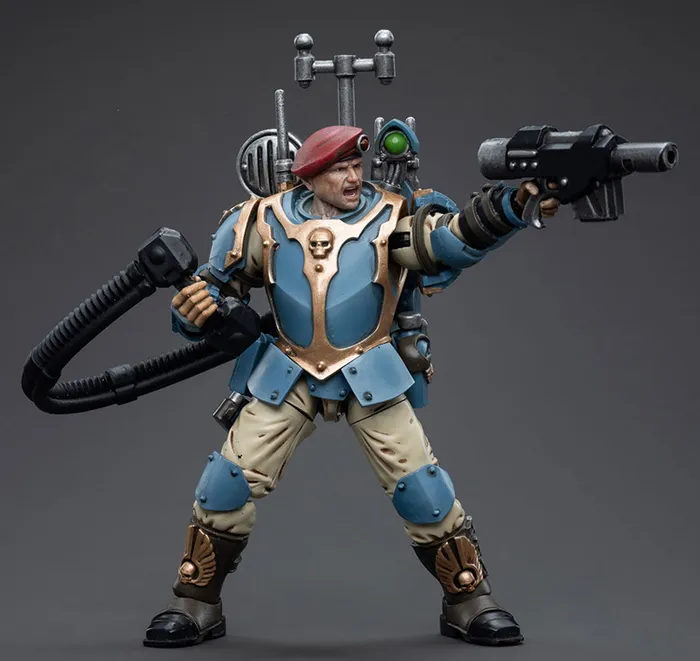 Astra Militarum Tempestus Scions Command Squad 55th Kappic Eagles Vox Operator 1/18 Scale | Warhammer 40K | Joy Toy