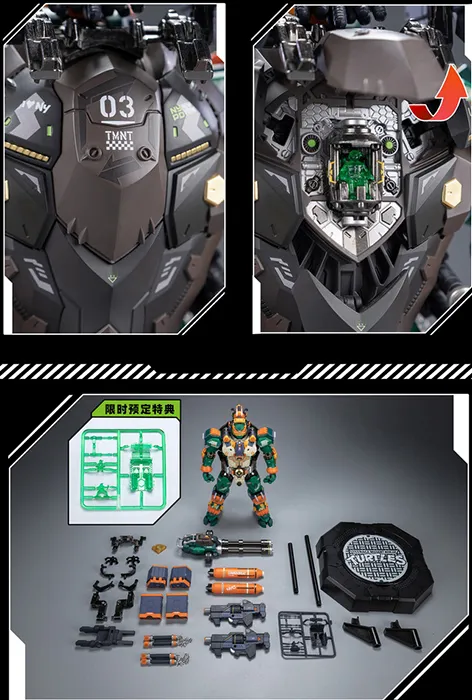 HB0014 Michelangelo | Heat Boys TMNT Mecha Figure | TFSource