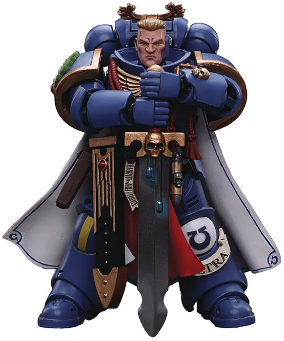 Ultramarines Primaris Captain with Power Sword and Plasma Pistol 1/18 Scale | Warhammer 40K | Joy Toy