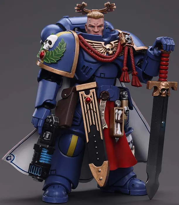 Ultramarines Primaris Captain with Power Sword and Plasma Pistol 1/18 Scale | Warhammer 40K | Joy Toy