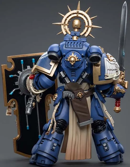 Ultramarines Primaris Captain with Relic Shield and Power Sword 1/18 Scale | Warhammer 40K | Joy Toy