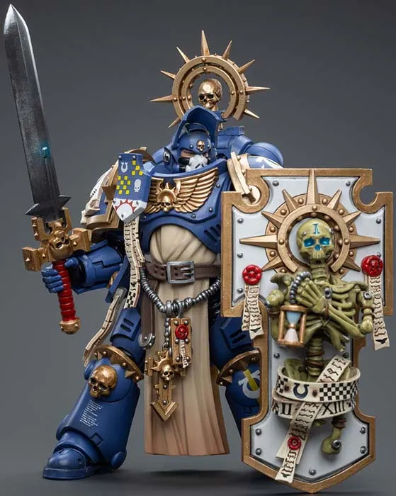 Ultramarines Primaris Captain with Relic Shield and Power Sword 1/18 Scale | Warhammer 40K | Joy Toy