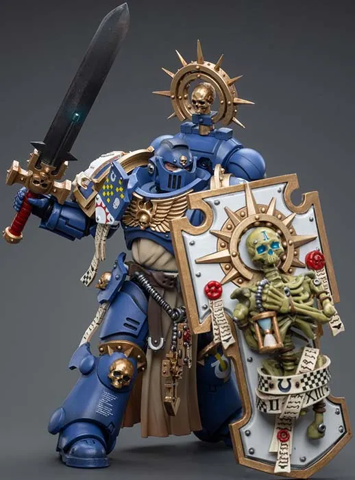 Ultramarines Primaris Captain with Relic Shield and Power Sword 1/18 Scale | Warhammer 40K | Joy Toy