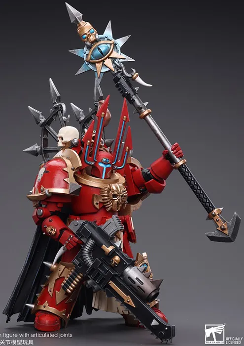 Chaos Space Marines Crimson Slaughter Sorcerer Lord in Terminator Armour 1/18 Scale | Warhammer 40K | Joy Toy 