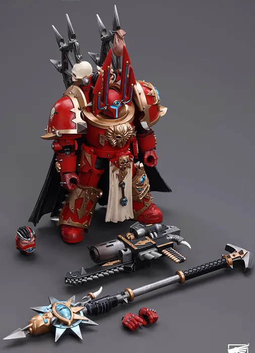 Chaos Space Marines Crimson Slaughter Sorcerer Lord in Terminator Armour 1/18 Scale | Warhammer 40K | Joy Toy 