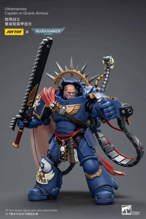 Ultramarines Captain in Gravis Armour 1/18 Scale | Warhammer 40K | Joy Toy