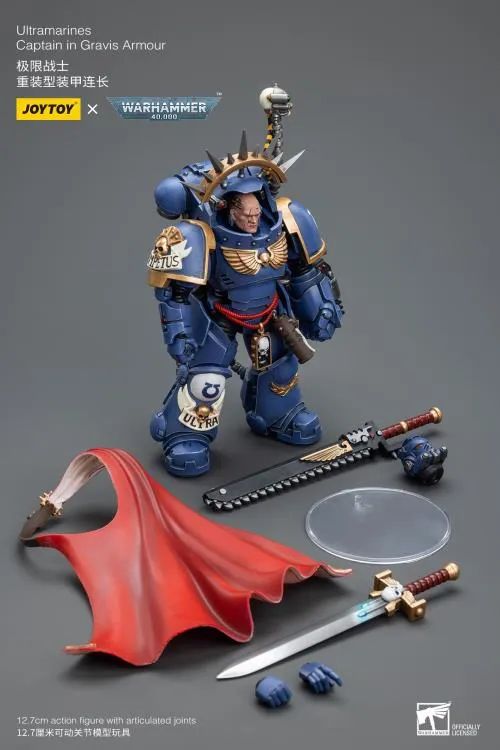Ultramarines Captain in Gravis Armour 1/18 Scale | Warhammer 40K | Joy Toy