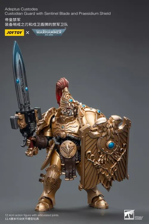 Adeptus Custodes Custodian Guard with Sentinel Blade and Praesidium Shield 1/18 Scale | Warhammer 40K | Joy Toy 