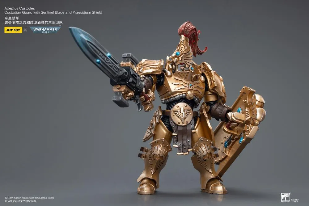 Adeptus Custodes Custodian Guard with Sentinel Blade and Praesidium Shield 1/18 Scale | Warhammer 40K | Joy Toy 