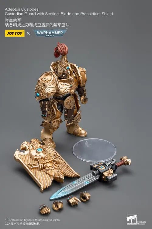 Adeptus Custodes Custodian Guard with Sentinel Blade and Praesidium Shield 1/18 Scale | Warhammer 40K | Joy Toy 