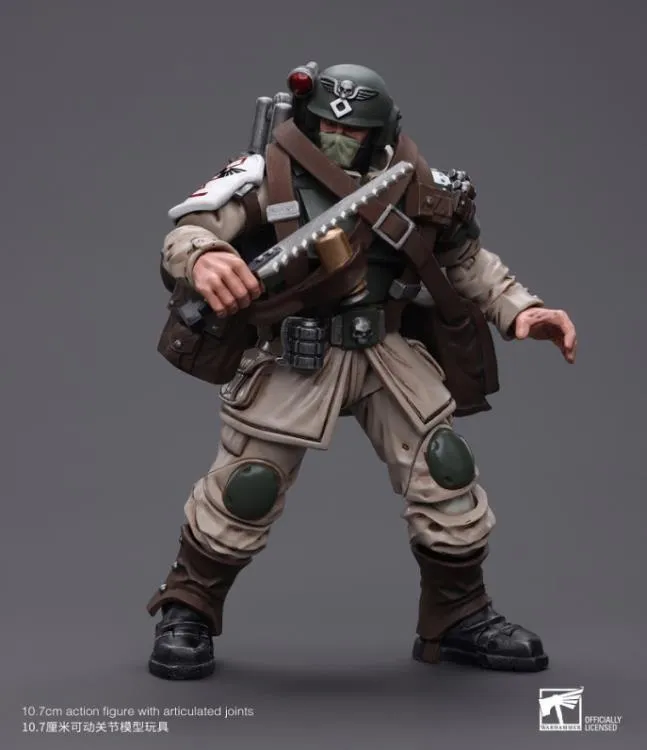 Astra Militarum Cadian Command Squad Veteran with Medi-Pack 1/18 Scale | Warhammer 40K | Joy Toy