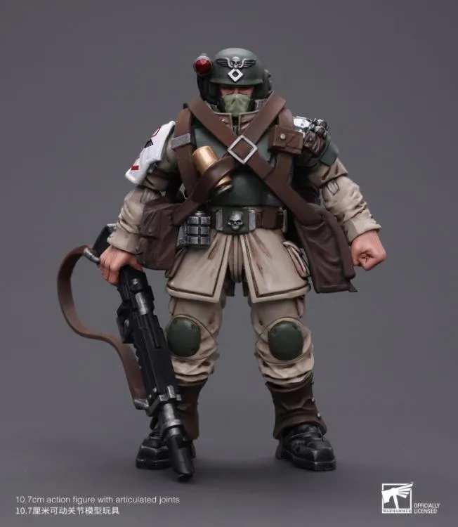 Astra Militarum Cadian Command Squad Veteran with Medi-Pack 1/18 Scale | Warhammer 40K | Joy Toy
