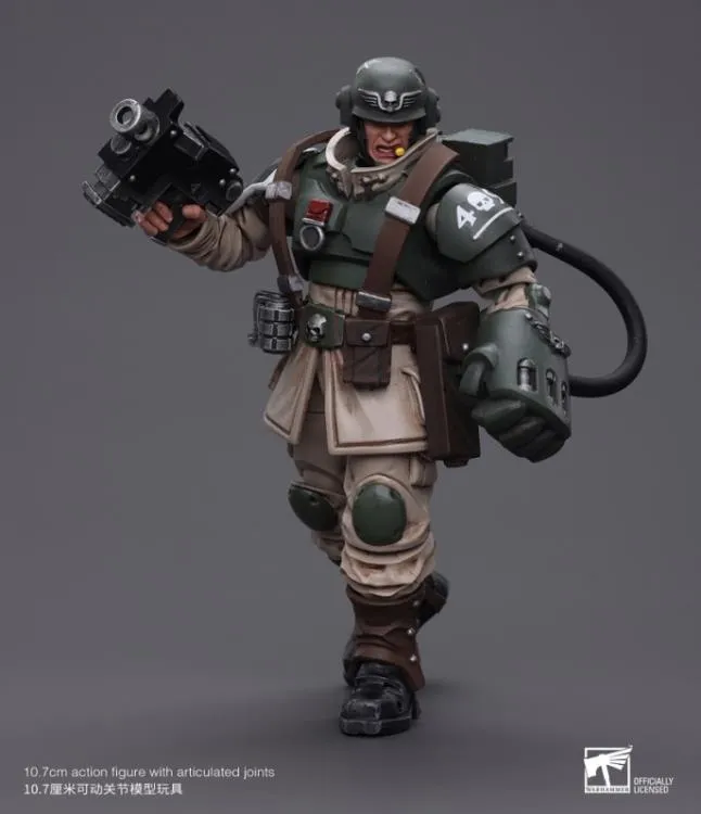 Astra Militarum Cadian Command Squad Veteran Sergeant with Power Fist 1/18 Scale | Warhammer 40K | Joy Toy