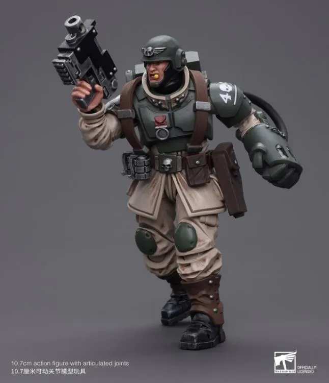 Astra Militarum Cadian Command Squad Veteran Sergeant with Power Fist 1/18 Scale | Warhammer 40K | Joy Toy