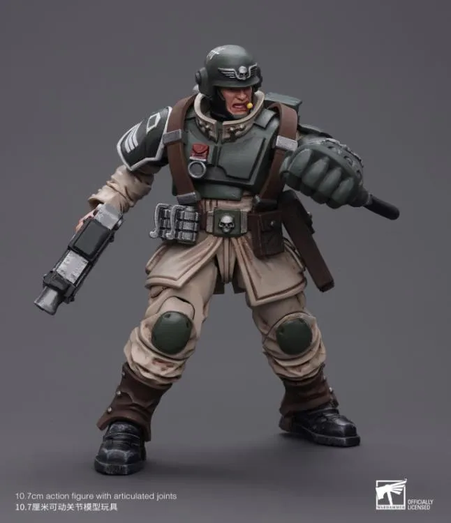Astra Militarum Cadian Command Squad Veteran Sergeant with Power Fist 1/18 Scale | Warhammer 40K | Joy Toy