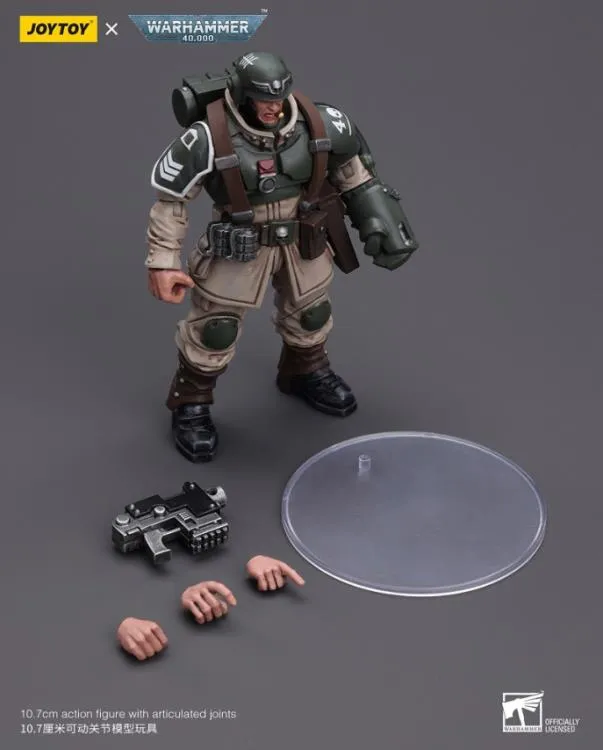 Astra Militarum Cadian Command Squad Veteran Sergeant with Power Fist 1/18 Scale | Warhammer 40K | Joy Toy