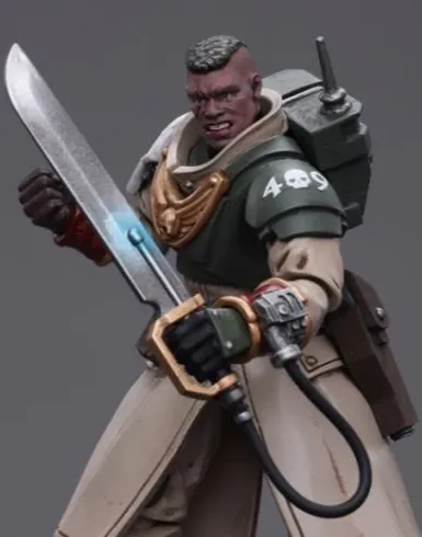 Astra Militarum Cadian Command Squad Commander with Power Sword 1/18 Scale | Warhammer 40K | Joy Toy