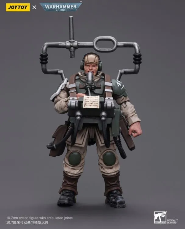 Astra Militarum Cadian Command Squad Veteran with Master Vox 1/18 Scale | Warhammer 40K | Joy Toy
