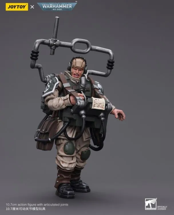 Astra Militarum Cadian Command Squad Veteran with Master Vox 1/18 Scale | Warhammer 40K | Joy Toy