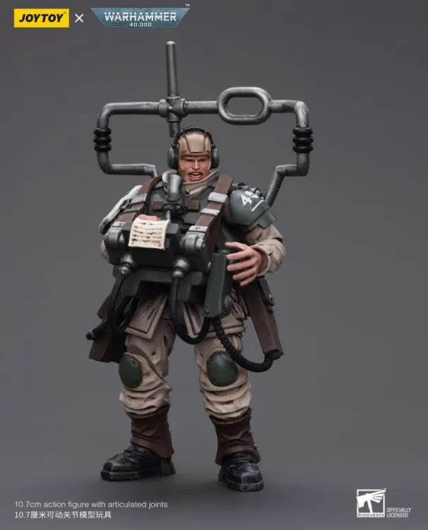 Astra Militarum Cadian Command Squad Veteran with Master Vox 1/18 Scale | Warhammer 40K | Joy Toy