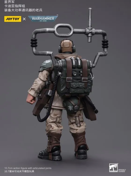 Astra Militarum Cadian Command Squad Veteran with Master Vox 1/18 Scale | Warhammer 40K | Joy Toy