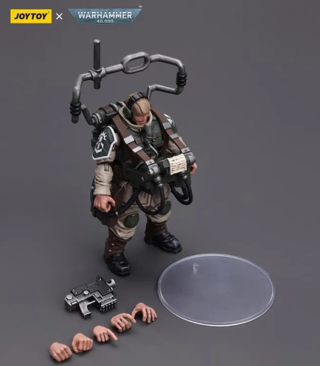 Astra Militarum Cadian Command Squad Veteran with Master Vox 1/18 Scale | Warhammer 40K | Joy Toy