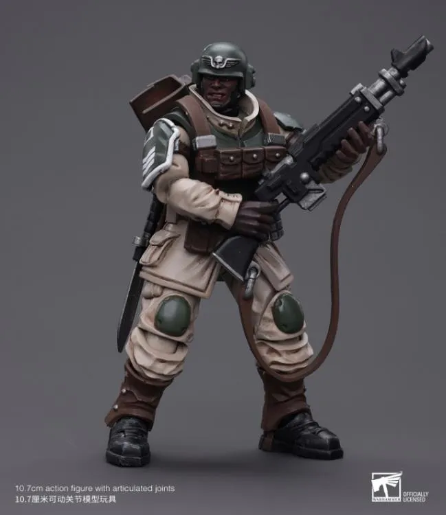 Astra Militarum Cadian Command Squad Veteran with Regimental Standard 1/18 Scale | Warhammer 40K | Joy Toy