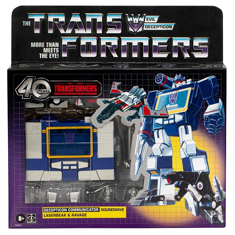 Transformers G1 Soundwave, Laserbeak, and Ravage | Transformers Vintage G1 Reissues 40th Anniversary