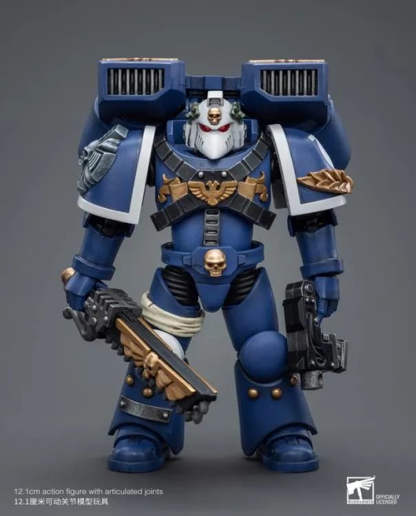 Ultramarines Vanguard Veteran with Chainsword and Bolt Pistol 1/18 Scale | Warhammer 40K | Joy Toy