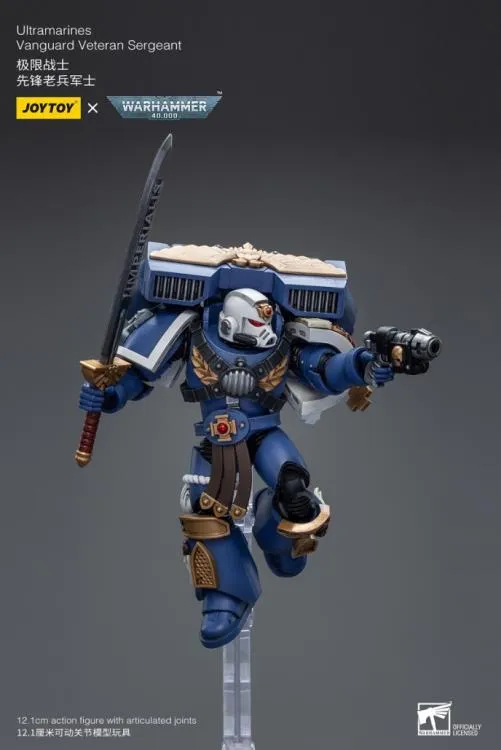 Ultramarines Vanguard Veteran Sergeant 1/18 Scale | Warhammer 40K | Joy Toy