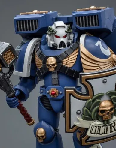 Ultramarines Vanguard Veteran with Thunder Hammer and Storm Shield 1/18 Scale | Warhammer 40K | Joy Toy