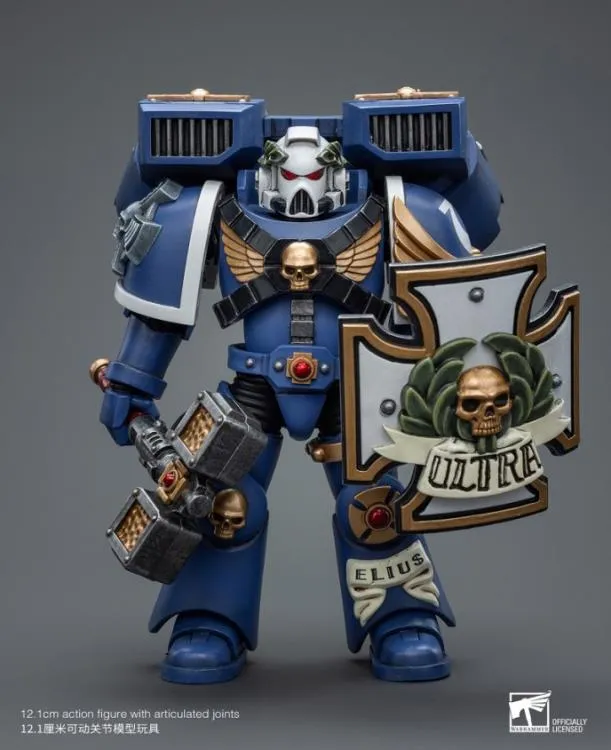 Ultramarines Vanguard Veteran with Thunder Hammer and Storm Shield 1/18 Scale | Warhammer 40K | Joy Toy